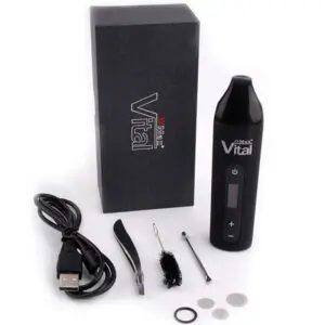Vita vaporizer kit with accessories and packaging.