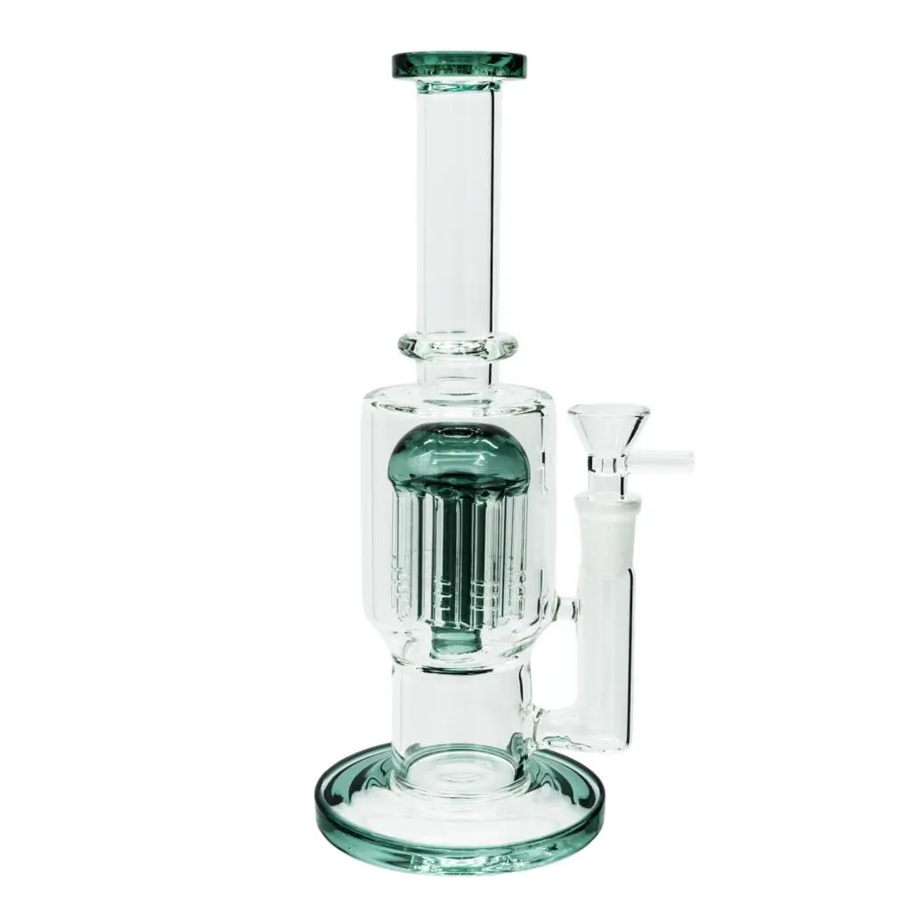 24cm Glass Bong With Shower Head Percolator Lurk Green