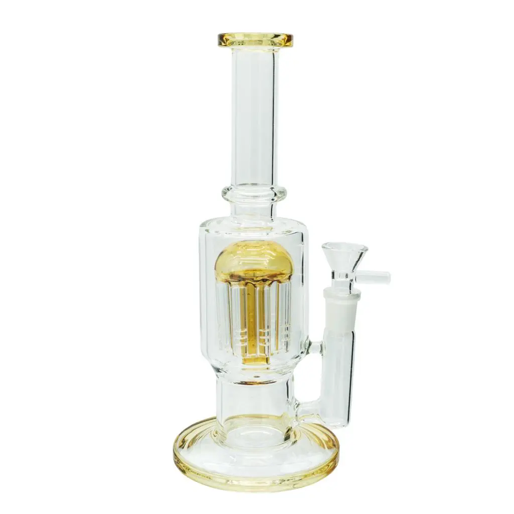 Glass Bong With Shower Head Percolator Yellow