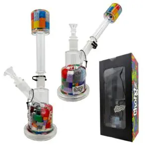 Glass bong with lego in it 35cm