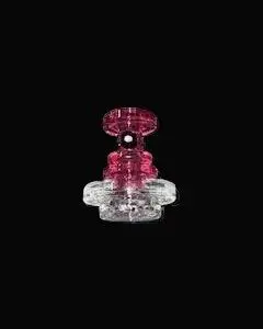 A designer Carta Top AJ Surf City CARTA Top Dry - Red small glass top with red on the upper half and |Clear at the bottum