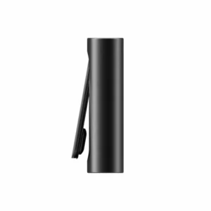 Sleek black cylindrical device with a clip, shown from the side.