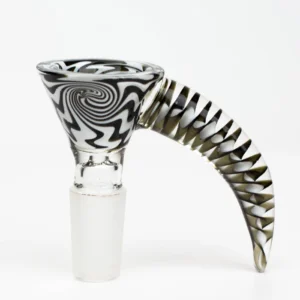 Chongz "Talon" Herb Bowl 14mm Black and White with Talon on side