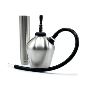 a Siler Steel pipe with the kneck off and the Chill Hookah Set on with the Hyperdyn Vaporiser in it