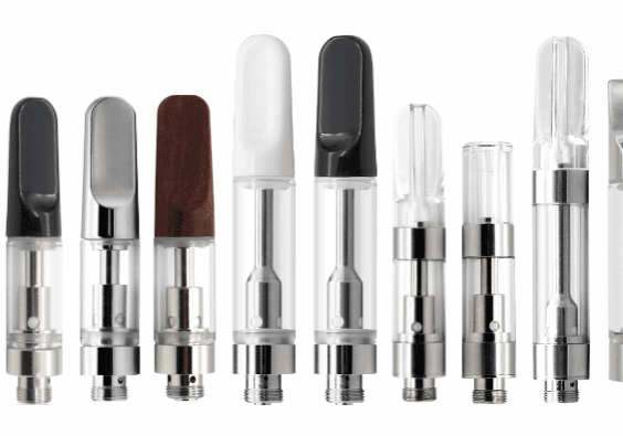 Ccell Glass 510 thread Carts in a row